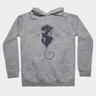 Pet rat, You are my friend now meme. Design for rodent fans in dark ink Hoodie